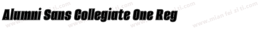 Alumni Sans Collegiate One Regular字体转换